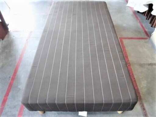 ベッド シングル 幅100×長さ195×高さ44cm   脚付きマットレスベッド ダークブラウン 苫小牧西店