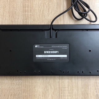 【中古品】ビットフェローズ 複数同時押し対応ゲーミングキーボード ブラック BFKB109UP1【動確済】の画像