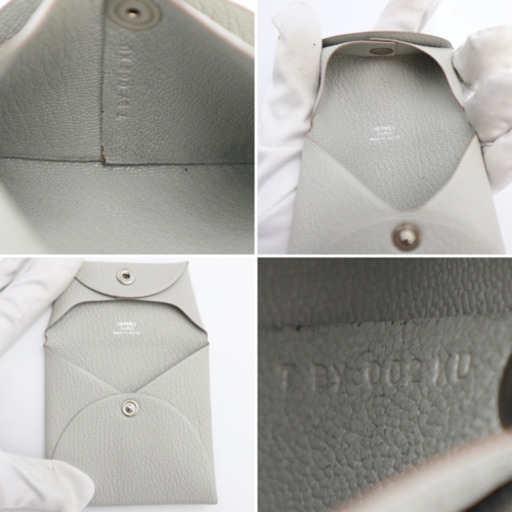 《HERMES/バスティア ケース》ABランク 箱 グレー  T刻印 美品