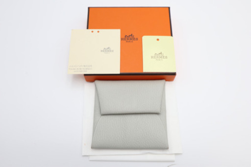 《HERMES/バスティア ケース》ABランク 箱 グレー  T刻印 美品