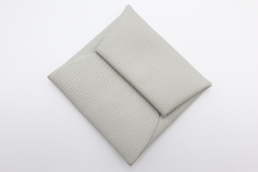 《HERMES/バスティア ケース》ABランク 箱 グレー  T刻印 美品