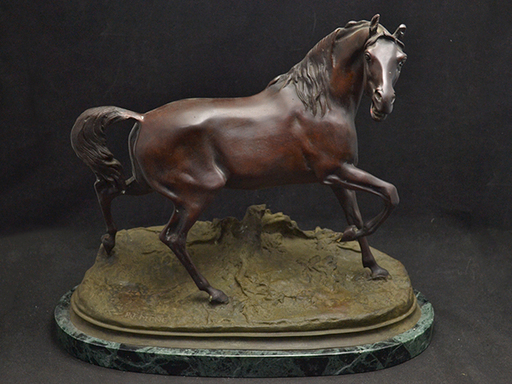 【AR】Pierre-Jules Mene (P.J. MENE) ピエール ジュール メネ ブロンズ像 駿馬