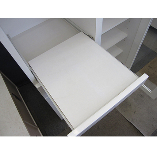 鏡面仕上げ【まっ白いミドルレンジボード】幅80cm ホワイト 食器棚 キッチン収納 キッチン家具 札幌 北20条店
