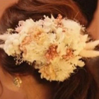 【花嫁お譲りバトン】フラワーヘッドピース　プリザーブドフラワーの画像