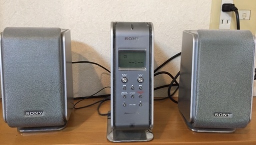 美品 SONY MD CD 小型軽量 オーディオコンポ