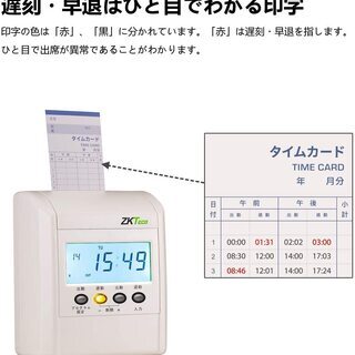 新品・未使用 タイムレコーダー タイムカード付きの画像