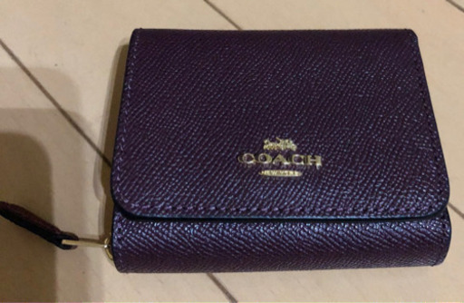 COACH 二つ折り財布 紫