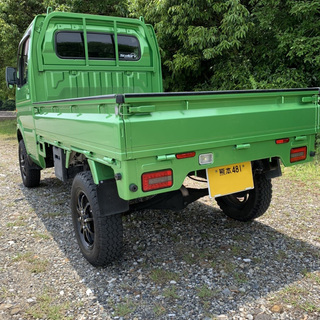 値下げ！カスタム 軽トラ！スズキ　キャリイ　DA64T　構造変更済み　４インチリフトアップ　４WD　MTの画像