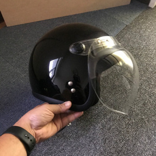 シールド付き　バイクヘルメット　黒