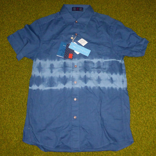 【未使用】 青い 半袖シャツ Mサイズ 4,190円の品【手渡し...