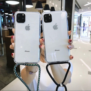 iPhoneX/Xs クリアケース　ネックストラップ