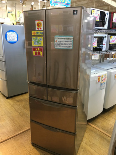 2014年製 SHARP 440Lフレンチドア冷蔵庫 プラズマクラスター SJ-XF44Y-T 日本製 シャープ