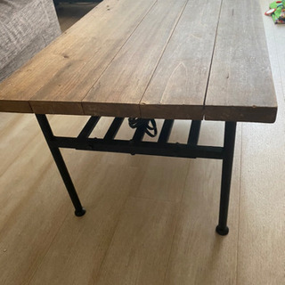 無垢材×アイアン ローテーブル
