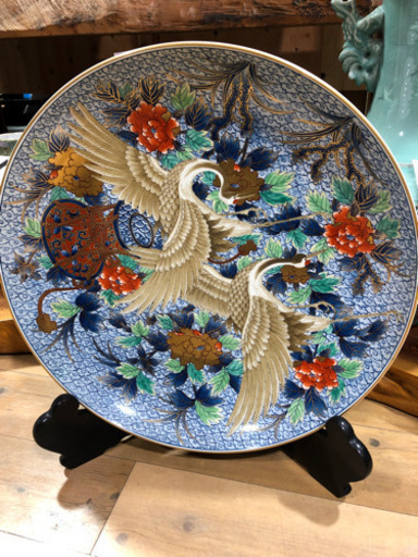 オススメ　人気　大皿　錦皿　花鳥　紋様　松右衛門