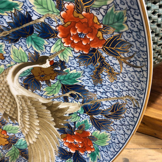 オススメ 人気 大皿 錦皿 花鳥 紋様 松右衛門