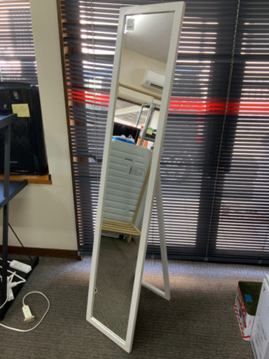 全身鏡　白　中古^ - ^