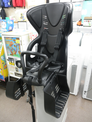 自転車用 リアチャイルドシート ブリジストン 黒 ヘッドレスト一体型 シートベルト付き　西岡店