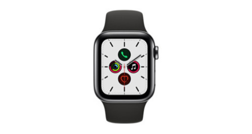 【最終値下げ】Apple Watch Series 5 (GPS + Cellularモデル)40mm スペースブラックステンレススチールケース＋ブラックスポーツバンド