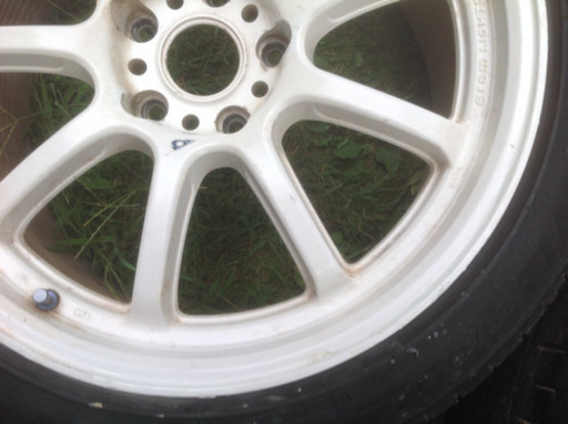 ドリフト ドリケツレイズ グラムライツ 18インチ8.5j ＋43 114.3 5H タイヤ12EVO 225/45/18ZR RX8 RX7 シルビア チェイサー スカイライン