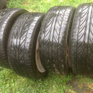 ドリフト ドリケツレイズ グラムライツ 18インチ8.5j ＋43 114.3 5H タイヤ12EVO 225/45/18ZR RX8 RX7 シルビア チェイサー スカイラインの画像