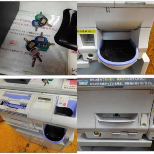 (4918-1)LAUREL ローレルバンクマシン 紙幣・硬貨釣銭機 ACM-10 タイプA 入金・計数・払い出し確認済 専用ラック付