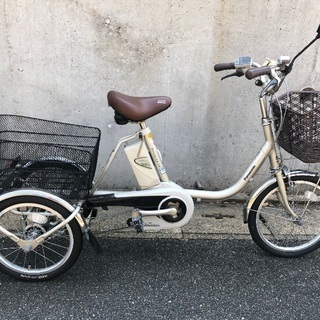 電動自転車 三輪 パナソニック 大容量バッテリーの画像