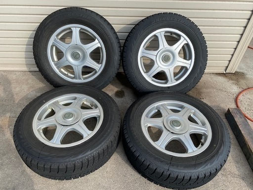 バリ山【格安】195/65R15 BS GZ 中古スタッドレスホイール4本セット プリウス　ノア　ヴォクシー　ウィッシュ　セレナ　ステップワゴン