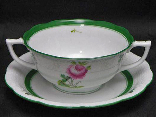 【WE】ヘレンド ウイーンの薔薇 スープカップ＆ソーサー 2客