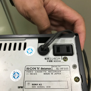 ソニーベーターマックス　SL-HF505の画像