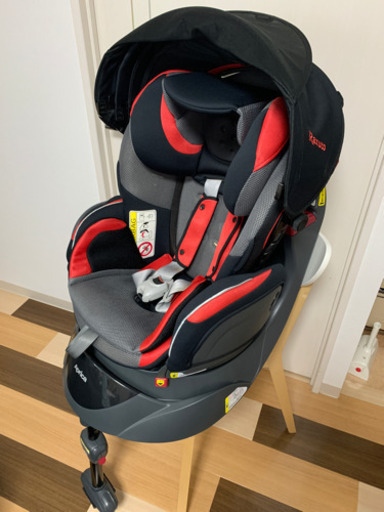 【 Aprica フラディア ラクート エレガント 】チャイルドシート フルフラット 上級モデル サンシェード 美品 360°回転 サ