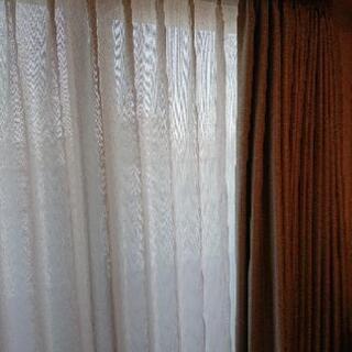 （更に値下げ）【オーダーカーテン＆レースカーテン】高さ2m×幅2m×2つの画像
