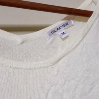 急募🔊グラシア⭐ 薄い イエロー レーヨン 無地 丸襟 Mの画像