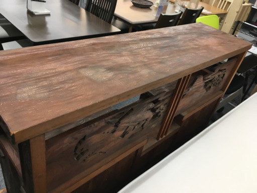 i61 熊本木工　民芸家具　茶棚　茶箪笥　レトロ　アンティーク