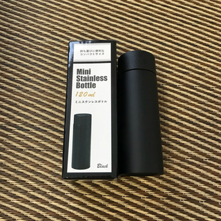 新品未使用 ミニステンレスボトル 120ml ブラック 携帯用魔...