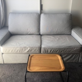 【IKEA】イケア　KIVIK シーヴィク 2人掛けソファ, オッルスタ ライトグレー の画像