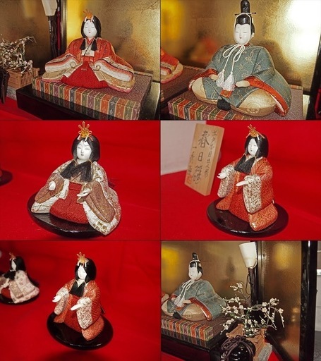 【JA】一秀作 江戸木目込人形 親王飾 春日雛 25号