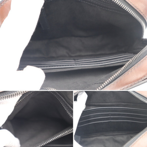 《Berluti/プロファイル カリグラフィ クラッチバッグ》ABランク 茶 美