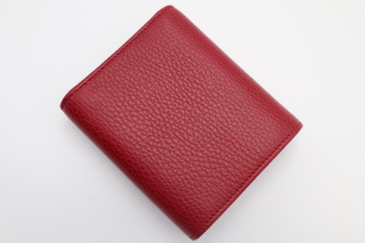 《GUCCI/GGマーモント 三つ折り財布》Sランク 未使用品 極美品 レッド