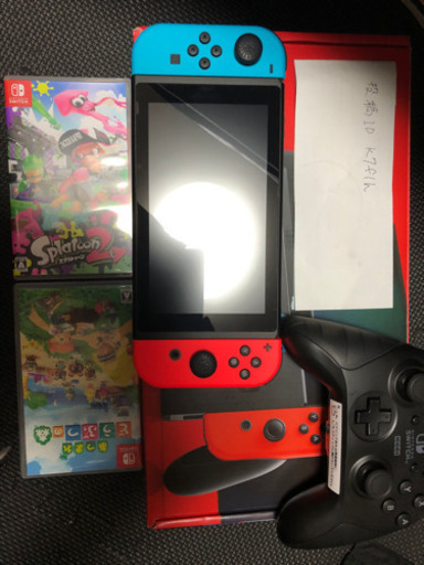 新型switch どうぶつの森　スプラトゥーン2 プロコンセット品