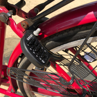 26インチ　カゴ&鍵付き　自転車　の画像