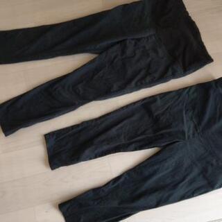 マタニティパンツ【黒】２本セット