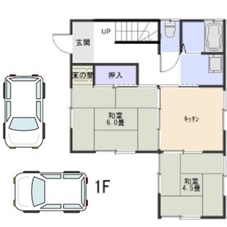 【一戸建て　賃貸】上里・神保原徒歩10分　戸建４K　6.3万円 - 児玉郡