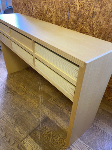 0821-4  インテリア　無垢材　オシャレ家具　ハウスメーカー展示品　サイドテーブル　収納家具　美品　天然木