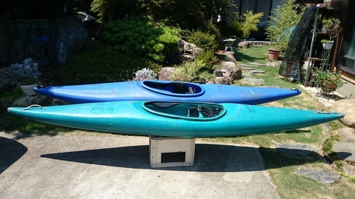 お引渡し完了。リバーカヤック2艇セットです。