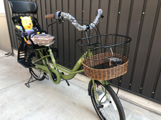 売切■☆新車BAA3人乗り対応自転車◆コアラ203グリーン◆後ろ同乗器付き！子供乗せ自転車 売切□☆新車BAA3人乗り対応自転車◇コアラ203グリーン◇後ろ