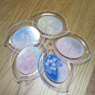 宇野千代 フリー小皿 桜花 ５点セット