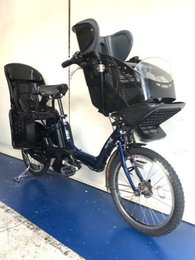 ブリヂストン アンジェリーノ　20インチ 3人乗り 8.9ah 紺色　電動自転車　電動アシスト