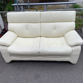 クリーム色 合成皮革 3人用ソファ クリーム色 合成皮革 3人掛けソファ ソファ 3人掛け 合成皮革 エデン 3