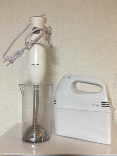テスコム (TESCOM) ブレンダー　スティックタイプ ➕ dretec(ドリテック) ハンドミキサー スピード5段階切替