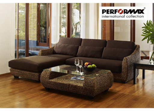 高【即決】品質 アジアンソファ ウォーターヒヤシンス コーナーソファ SET カウチソファ L型ソファー PERFORMAX